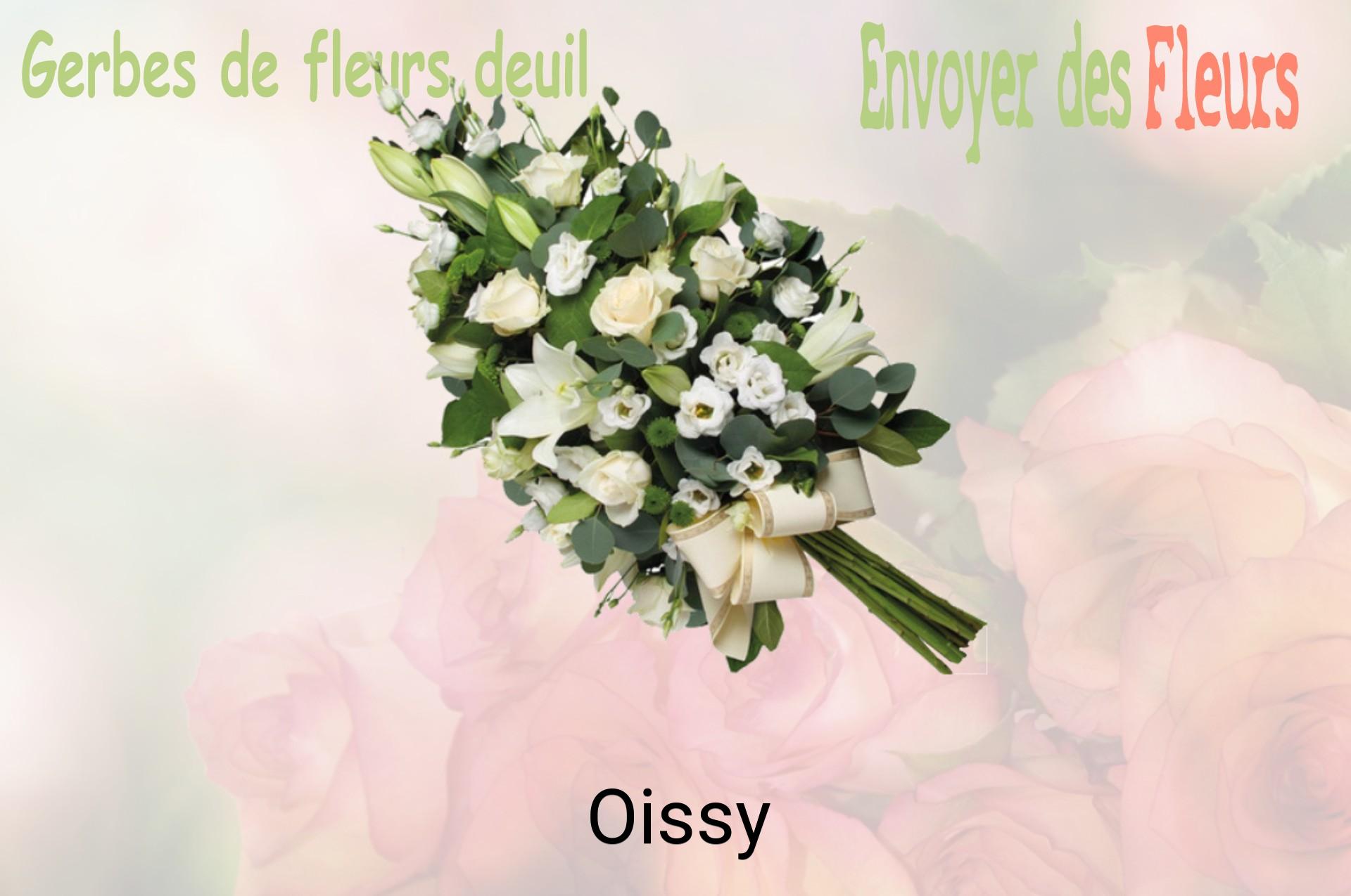 Gerbe de fleurs de deuil livrée à Oissy
